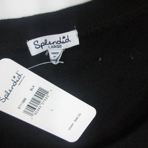 Splendid Westfourth Asymmetrical Ruffle Sweatshirt Women's Size Large - Picture 3 of 9